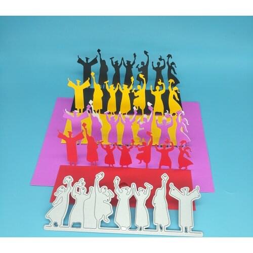 Graduation ceremony, bachelor uniform carnival metal cutting mold, scrapbook card making, embossed background, photo album