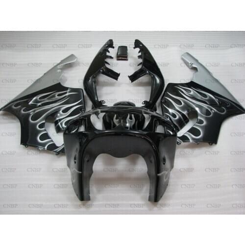 Zx7r 1996 - 2003 Bodywork Zx7r 96 97 Motorcycle Fairing for Kawasaki Zx7r 1997 Black Silvery Flame Bodywork