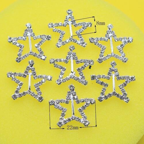 10PCS/lot Pentagram Rhinestone buckles/ Wedding Decoraion Ribbon slider/ bikini connectorsl buckle/Ornament accessories