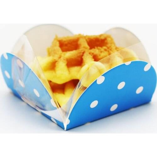 10pcs/lot blue and white dots theme chocolate wrapper blue dots theme birthday party decorations blue dots chocolate holder