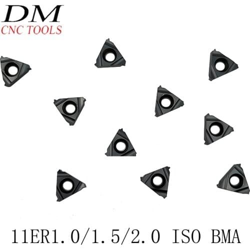 10 pieces 11ER1.0/1.5/2.0 ISO BMA insert carbide insert for thread turning tool boring bar blade limited