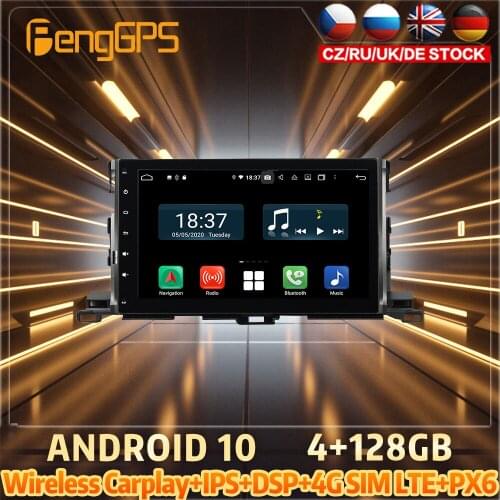 128G Android10 PX6 DSP For TOYOTA Highlander 2015 Car DVD GPS Navigation Auto Radio Stereo Video Multifunction CarPlay HeadUnit