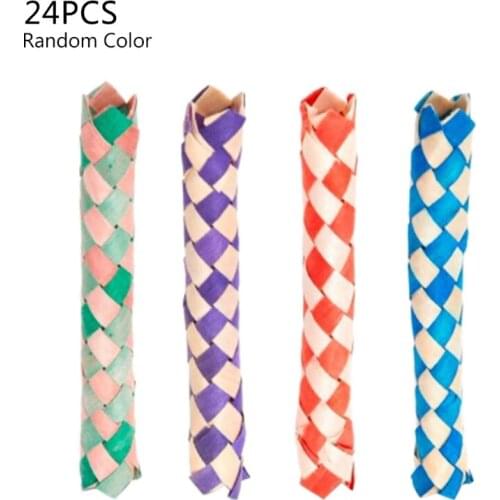 24Pcs Bird Parrot Chewing Foamy Toys Multicolor Foraging Pulling Toy for Conure Parakeet Cockatiel Lovebird African Grey