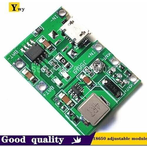 5PCS/LOT 3.7V 9V 5V 2A Adjustable Step Up 18650 Lithium Battery Charging Discharge Integrated Module