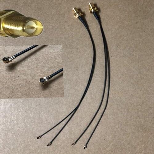 5PCS/Lot RF Coacial RP-SMA Female Jack To Double/Two uFL/IPX/IPEX Adapter Pigtail Cable 1.13 Inner Needle