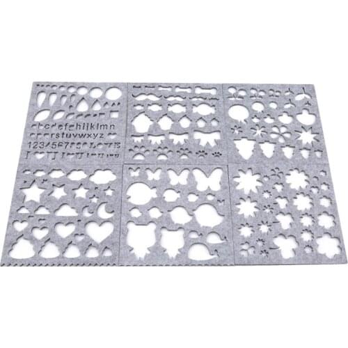 7pcs Sewing Accessories DIY Needle Felting Applique Mould Wool Felt Shapes Mold For Handcraft Woolen Felting Making Tools Craft