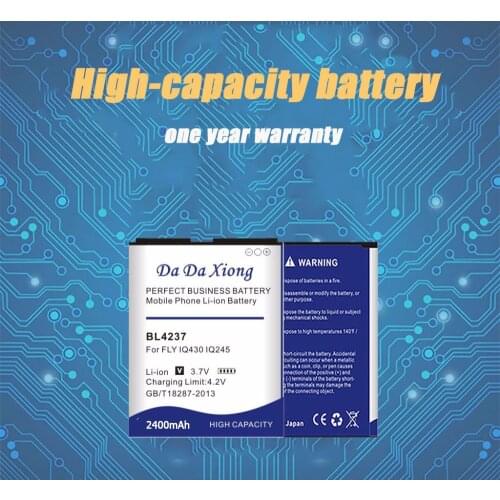 DaDaXiong 2400mAh BL4237 Battery For FLY IQ245 IQ246 IQ430 For Wiko OZZY / Explay N1 Phone Battery