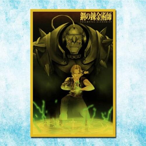 Anime Fullmetal Alchemist Edward Elric Roy Vintage Posters Art Silk Poster Canvas Retro Print For Home Room Decor Decoration-004