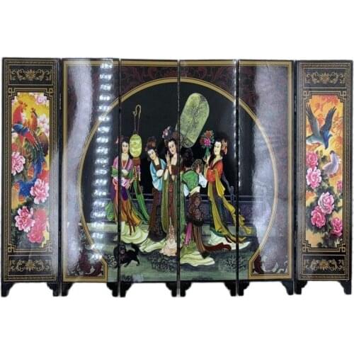 Antique lacquerware, small screen, imperial concubines banquet, picture style, decoration, Chinese style, special to forei