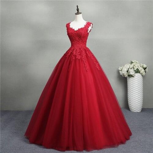 Sparkly Red Quinceanera Dresses Ball Gown Puffy Tulle Sweet 16 Dress Princess Formal Brithday Party Prom Dress