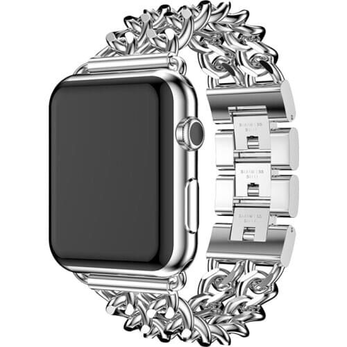 Chain Style Watchbands For Apple Watch Band 38mm 40mm 42mm 44mm Stainless Steel Bracelet iWatch Strap Series 2 3 4 5 6 Wristband