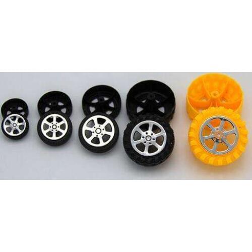 Toys Plastic Tires Toy Car Wheels Spare Parts Aperture 2mm Axle Tightly Matched Diy Small Production Remote Control Wheel 2021