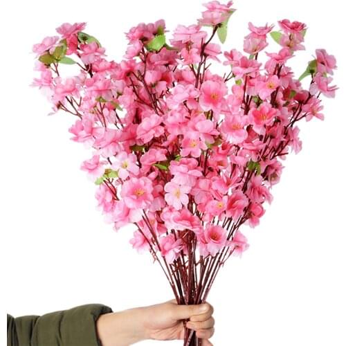 Artificial Flower 65CM Gardening Decoration Supplies Artificial Cherry Faux Flowers Artificial Peach Blossom