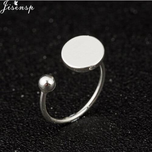 Jisensp Simple Fashion Geometric Round Ball Statement Rings Couple Adjustable Rings for Women Girls New Years Gift bijoux