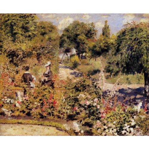 Famous Oil Painting for Bedroom, The Garden at Fontenay Pierre Auguste Renoir Canvas Painting, Home Decor Wall Art Pictures