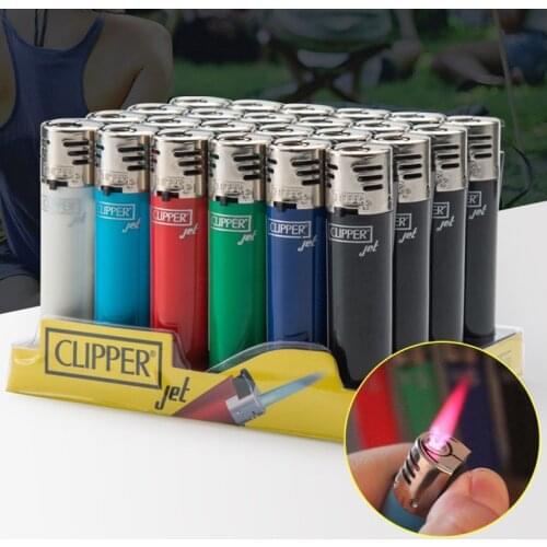 Classic CLIPPER Jet Lighter Straight Flame Torch Pipe Gasoline Lighter Refillable Gas Butane Cigarette Cigar Smoking Accessories