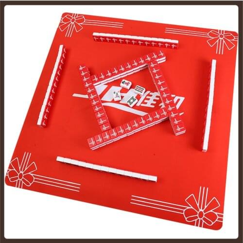 Red Chinese Mahjong Set Full Size Standard 40mm Resin Numbered Sudoku Domino Classic Board Game Family Gra Planszowa Accessories
