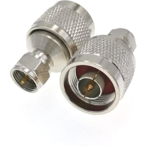 N Male Plug to F TV Male Plug RF Adapter Connector Coaxial High Quanlity Brass 50ohm 1PCS
