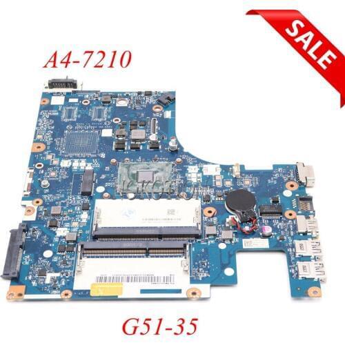 NOKOTION BMWQ3 BMWQ4 NM-A401 5B20J22962 Main board For lenovo Ideapad G51-35 laptop motherboard A4-7210 cpu full tested