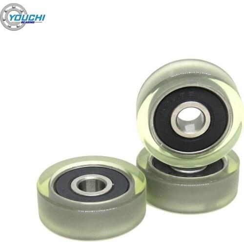 2pcs OD 24mm PU Coated Roller With 626RS Bearing PU62626-8 Rubber Bearings 6x24x8mm Doors And Windows Polyurethane Mute Pulleys
