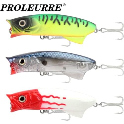 1Pcs Fishing Lures 8cm/11.5g Topwater Popper Bait 5 Color Hard Bait Artificial Wobblers Plastic Fishing Tackle With 6# Hooks