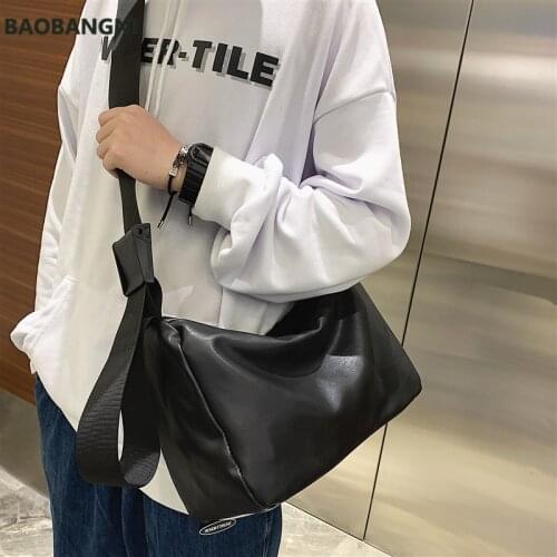 Messenger Bag Fashion Japanese Simple Pu Female Bag Shoulder Bag Casual Wild Ins Trend Couple Sports Bag