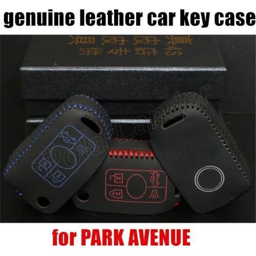 Only Red top quality car key case fit for BUICK PARK AVENUE leather cover key case sewing by hand car styling new design