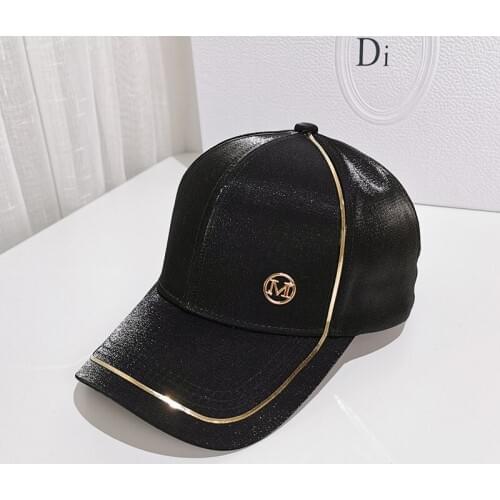 Hat for Woman 2021 Fashion Women Peaked Cap Summer Silk Satin Sunscreen Baseball Cap