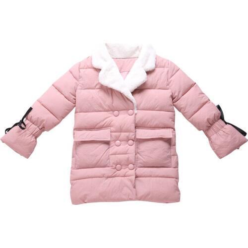 Winter Cotton Coat New Cute Baby Girl Clothing Thick Outerwear Warm Outwear Children Clothes Kids Girls Coat 8 10 12 Years