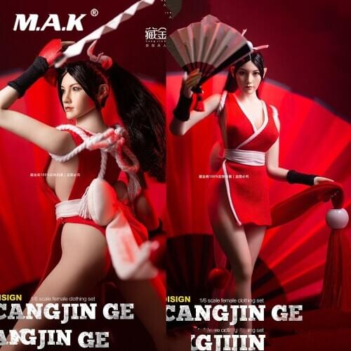 1:6 Female Soldier Clothes Suit KOF Mai Shiranui CJG-W006 clothing set Fit for TBL UD LD JO seamless Body fans collection