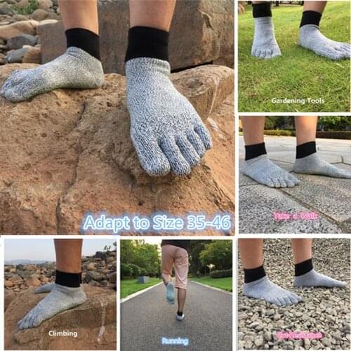 1 Pair High Quality Comfortable 5 Toe Cut Resistant Socks Non Slip Yoga Stockings Hiking Running Climbing Arefoot Socks