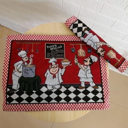 1PCS Table Mat Decorative Cartoon Adorable Table Placemat Dinner Placemat Table Cup Mats Dinner Art Decoration for Home