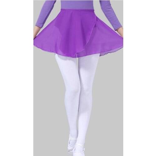 1pcs/lot Ballet Dance Skirt children girl solid chiffon ballet dancing short skirt s-L size
