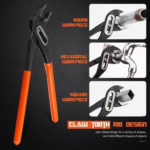 10" Water Pump Pliers Plumbing Grips Hand Tool Universal Combination Pipe Wrench
