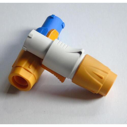 100 pcs / lot Waterproof 20A ~ Female Powercon True Locking Cable Connector with 50pcs gray color & 50pcs blue color