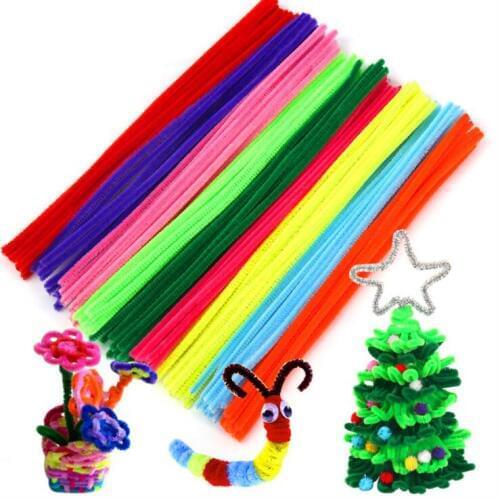 100pcs Montessori Materials Chenille Puzzles Toys For Children Educational Toys Crafts for Kids Pipe Cleaner Handmade DIY Toy