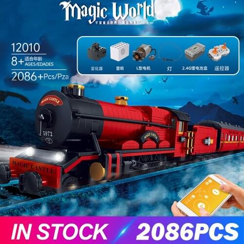 MOULD KING 12010 High-tech Car APP RC Motorized Magic Train Model Building Blocks Kids Assembly Toys Children Christmas Gifts