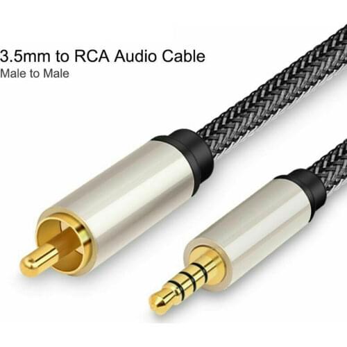 Digital Coaxial Audio Video Cable Stereo SPDIF RCA To 3.5mm Jack Male For HDTV