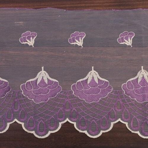 30Yards 32cm Wide Purple Pink Blue Lace Trim For Spring Clothes Skirt Hem Underwear Sewing Craft DIY Apparel Fabrics