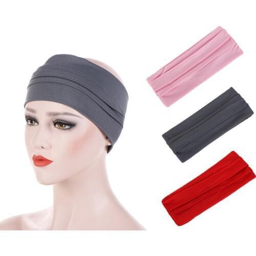 50pcs/lot DIY Simple Multi Milk Fiber 3 Bars Head Bands Sports Yoga Pure Colore HeadBands Hair Styling Tools Accessory HA1047