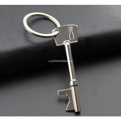 500pcs Key Shaped Openers Beer Bottle Opener Key Ring Keychain Zinc Alloy Key Chain Keyfob Bar Tool