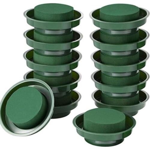 8PCS Wedding Aisle DIY Craft Flower Arrangement Absorb Water Home Garden Green Floral Foam Keep Fresh Brick Block Round