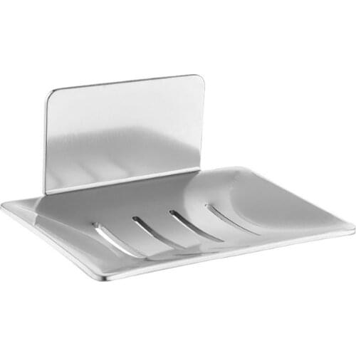 Free Punching Space Aluminum Soap Dishes Wall Mounted Drain Soap Dish Box For Bathroom Shower Storage Soap Tray Mesh Rack