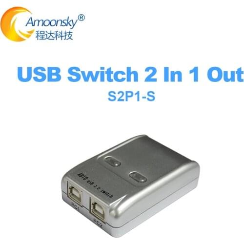 AMS-S2P1-S multi-computer usb print share device 2 in 1 out USB port Network Printer Server