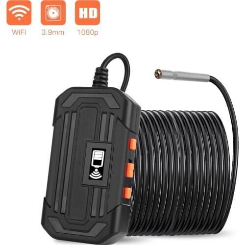 Newest 3.9MM 1080P Wireless Endoscope Camera WiFi Borescope Inspection Camera IP67 Flexible Snake Camera for Android IOS PC