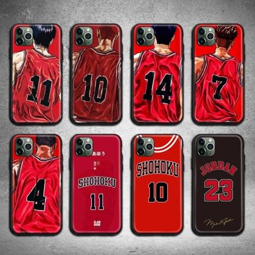 HOTCASHOP Slam dunk Sakuragi Jordan Phone Case for iphone 12 pro max mini 11 pro XS MAX 8 7 6 6S Plus X 5S SE 2020 XR case