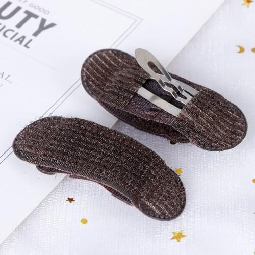 Black Coffee Bangs Mat Hair Clips for Hair Styling Bump It Up Volume Base Hair Inserts Invisible Hair Pins Princess Hair Tool