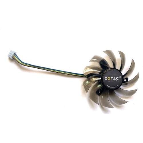 DIY 75mm APISTEK 4PIN GA81S2U T128010SU GTX970 GPU For ZOTAC GeForce GTX 970 4GB Graphics Card As Replacement Cooling Fans