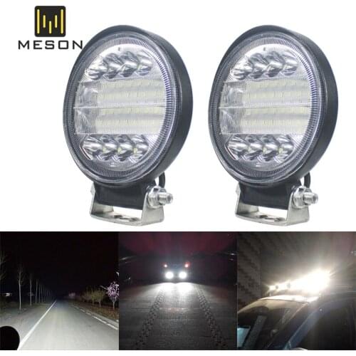 Motorcycles Headlight SUV Working Spot Light Moto Fog Lamp Scooters Spotlight White Super Bright 24 LED 6500k 1200LM Waterproof