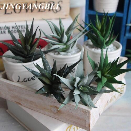 Artificial plants succulents Striped aloe flower simulation Adornment photography props Garden Vase Decor